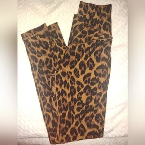 Aerie Real Me leopard print crossover leggings